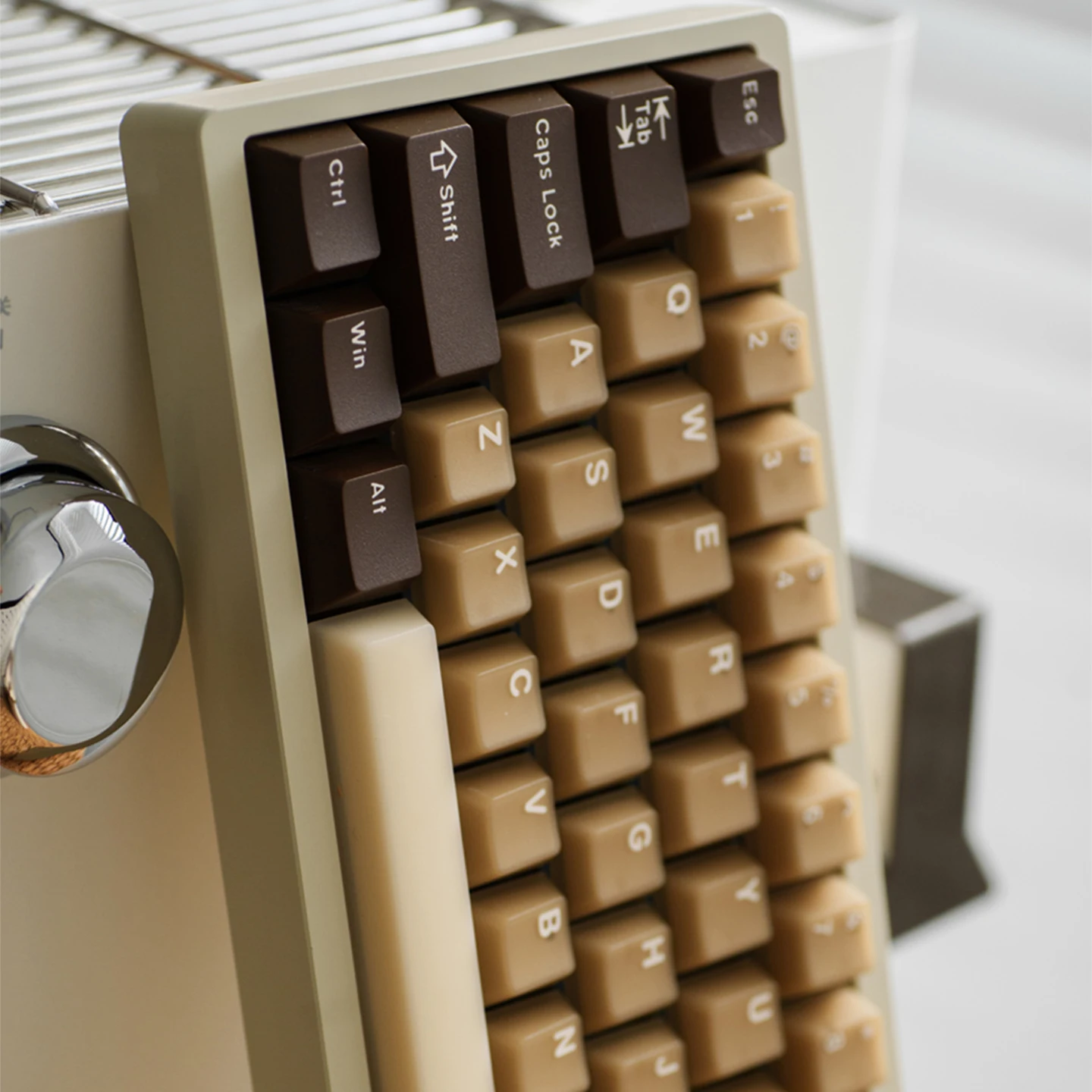 164 Keys Latte Coffee Translucent Keycaps Cherry Profile Double Shot PBT PC Keycaps Brown For Alice Layout Mechanical Keyboard