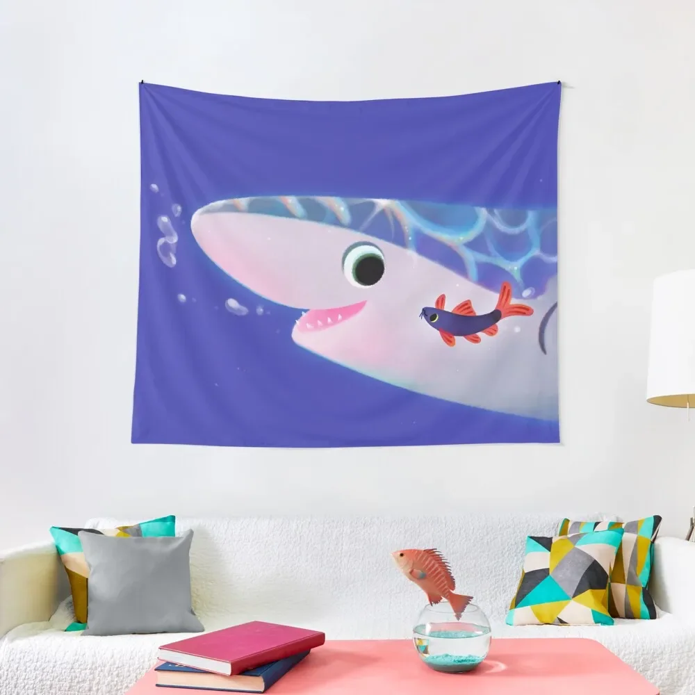 

Rainbow shark meets blue shark Tapestry Wall Hanging Decor Home Decor Accessories Bedrooms Decor Tapestry