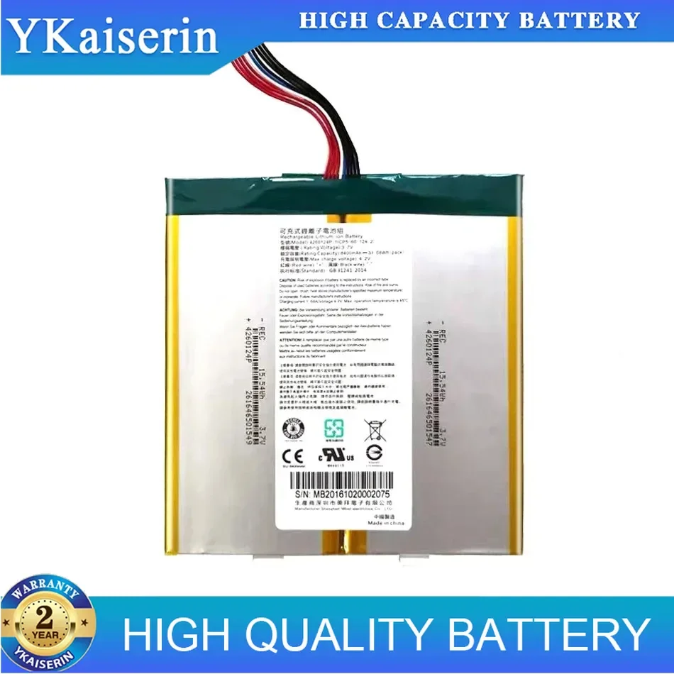 

Tablet Battery 8400mAh For Acer One 10 S1002 Laptop Tablet 4260124P Long-Lasting