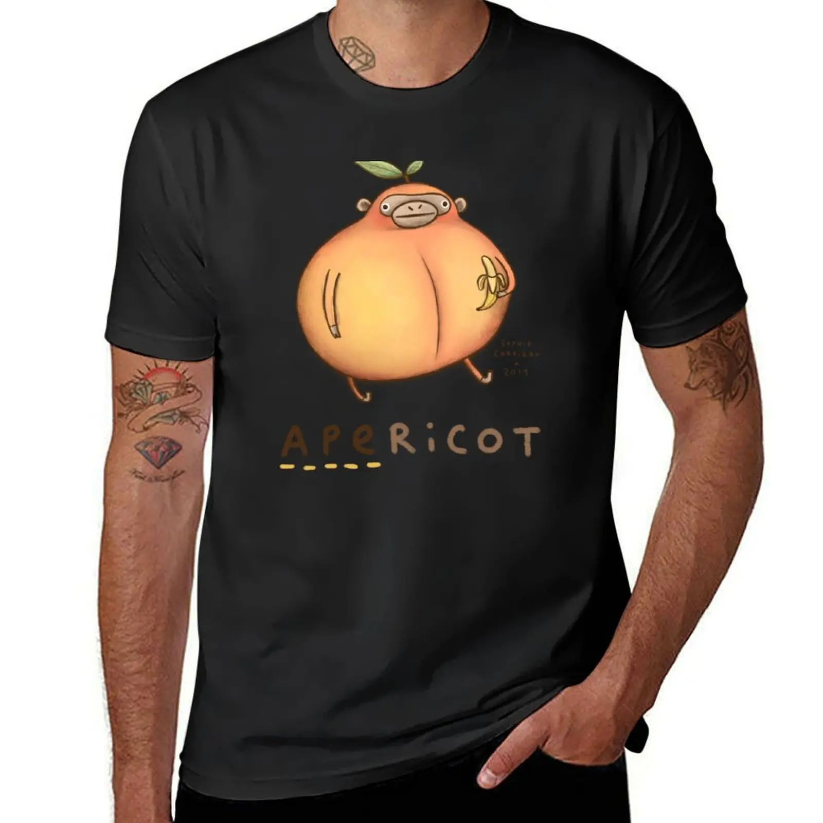 

Apericot T-Shirt T-shirts man plus size tops funny shirt cotton mens fashion