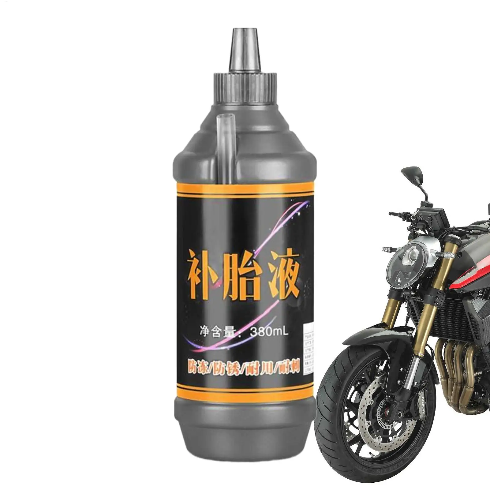 Герметик для плоских шин, 380 мл, быстрый долговечный портативный жидкий клей для шин, принадлежности для велосипеда, автомобиля, квадроцикла, трактора, спортивного спорта