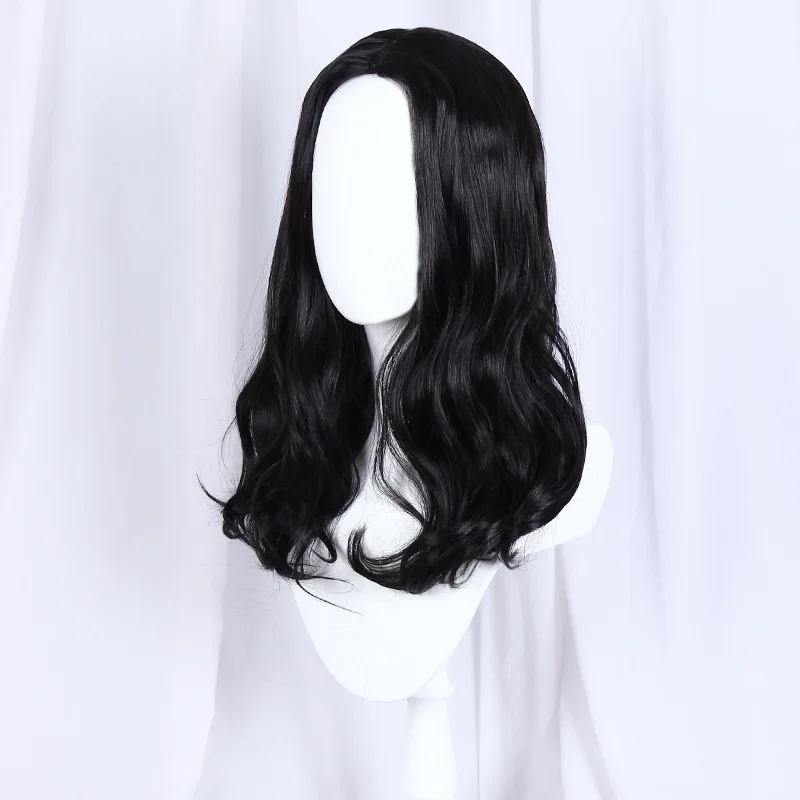 Tokyo Revengers Kiyuji Gakuto Cosplay Wig Black Middle Parting Slightly Curly Anime Character Wig