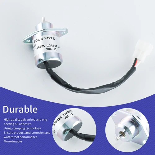 Imagen 2 del producto Solenoide de apagado de combustible 1503ES-12A5UC5S, 17454-60010 SA-4569-T, para motores diésel Kubota D905, D1005, D1105, V1205, V1305, V1505T, 12VDC