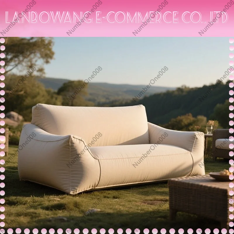 Portable Inflatable Lounger Air Sofa Self Inflating Camping Mattress for Outdoor Beach Pool Garden Home Travel