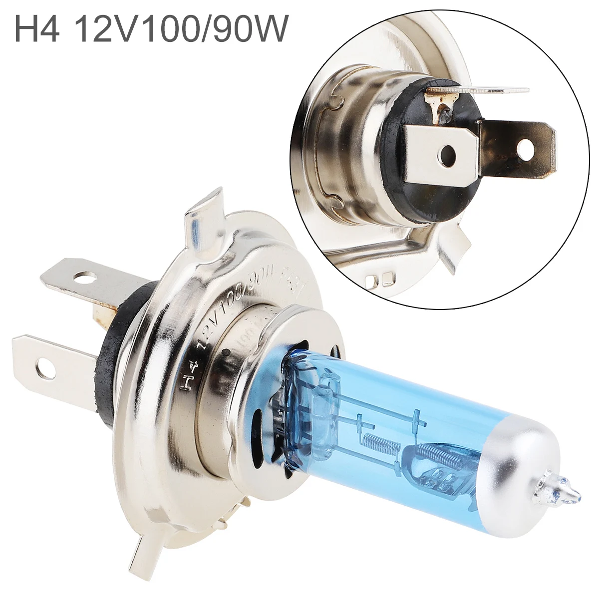 White Light Car light Bulb 12V H4 100 / 90W 5000K Super Bright Car Halogen Lamp Auto Front Headlight Fog Bulbs