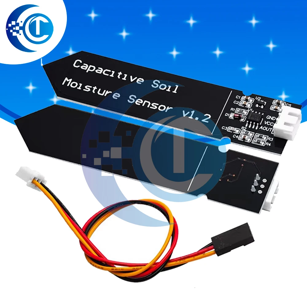 Capacitive Soil Moisture Sensor Corrosion Resistant 3.3~5.5V Gravity Type Module For Arduino