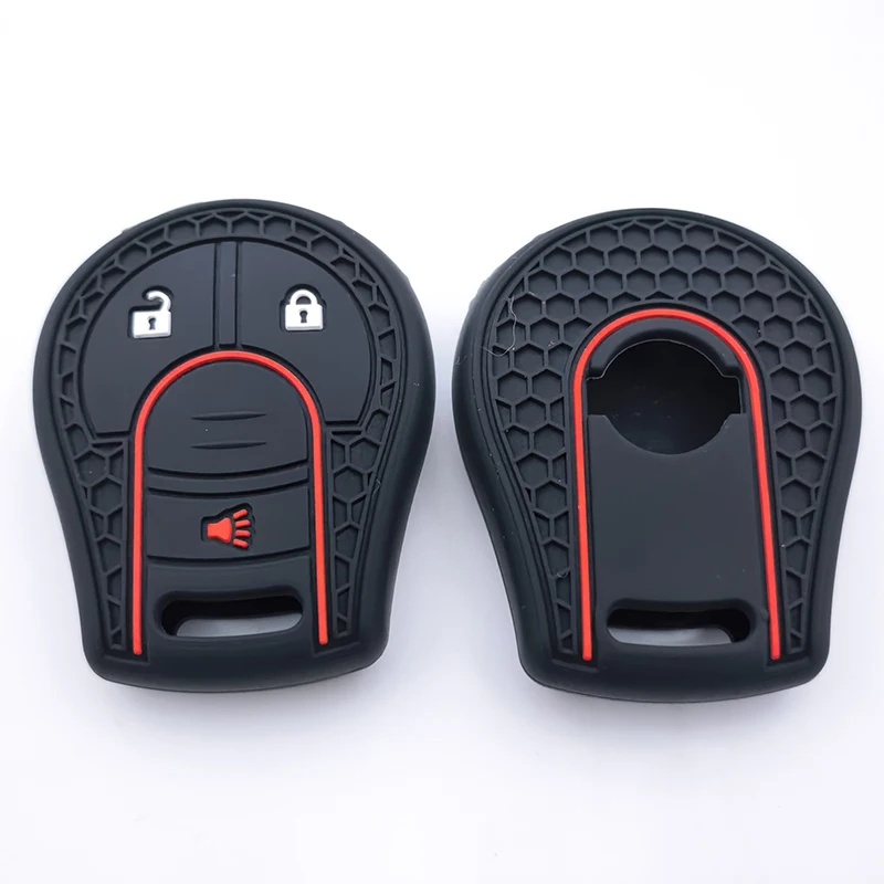 Capa de silicone para chave remota com 3 botões, para nissan march tiida altima armada cube juke maxima pathfinder rogue sentra versa