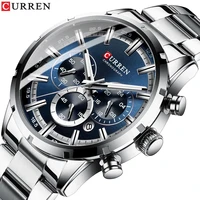 Reloj Masculino CURREN, relojes de moda novedosa para hombre, reloj de pulsera de lujo de marca superior, reloj de cuarzo, cronógrafo resistente al agua para hombre