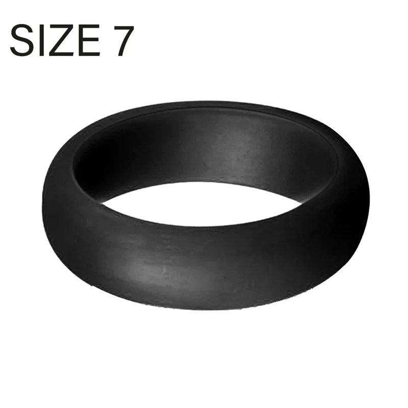 ABQR 5.7mm Popular for Men Women Silicone Cool Rings Silicone Wedding Ring Environmental Outdoor Sports RingX2 7