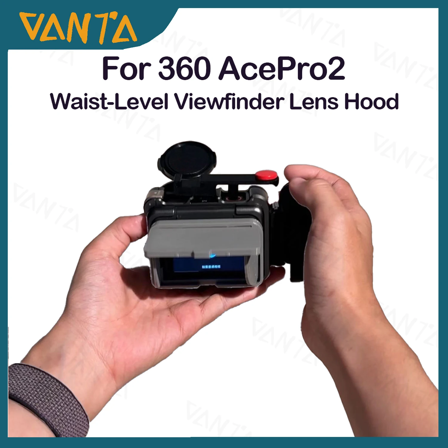 

For Insta360 AcePro1/2 3D Printing Waist-Level Viewfinder Hood Rabbit Cage Mounting Holes Camera Accessories