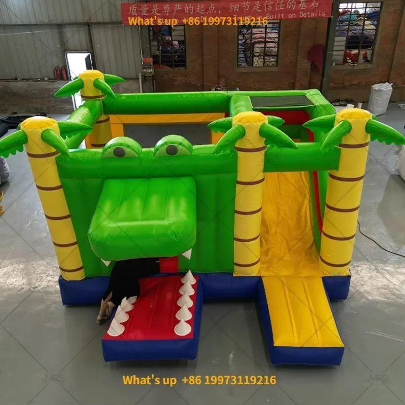2026 Crocodile Hupfburg Jumping Bouncer Inflatable Combo Rental Equipment UV Protection Waterproof Max Capacity