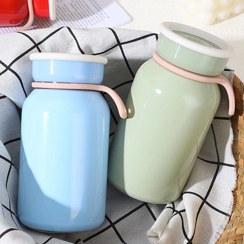 

Mini 300/400ml Stainless Steel Insulated Water Bottle Portable Leak Proof Thermos Cup with Lid Travel Mug for Milk Juice Coffee