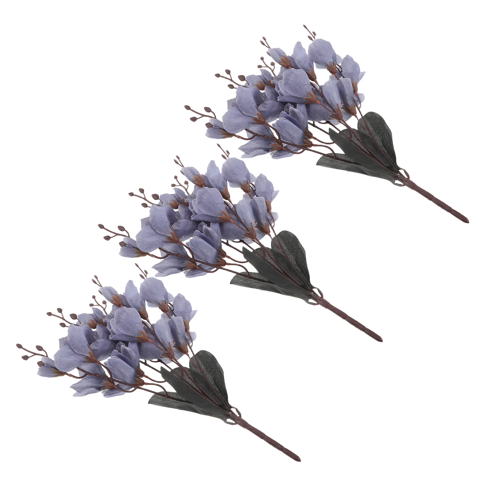 

3pcs Realistic Artificial Stems Faux Home Decor Fake Floral Arrangement for Room Office Studio