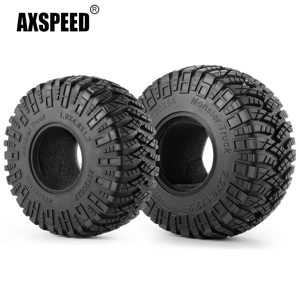 

Резиновые шины AXSPEED, 4 шт., 1,9 дюйма/2,2 дюйма, колесные шины для Axial SCX10 III AXI03007 90047, детали для радиоуправляемого автомобиля, монстра-грузовика