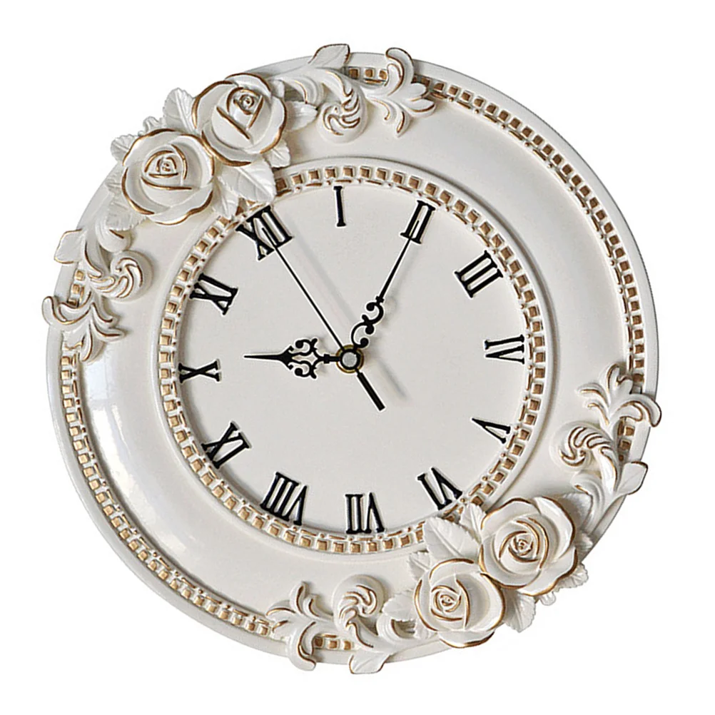 

1Pcs Artistic Clock Resin Material Creative Design Non-Ticking Wall Decor for Living Room Bedroom Interior Decoration