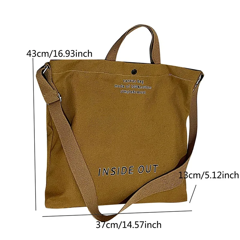 Women Canvas Tote Casual Shoulder Work Bag Large Capacity Crossbody Top Handle Bag Multifunction Big Shopping Cross-body Handbag