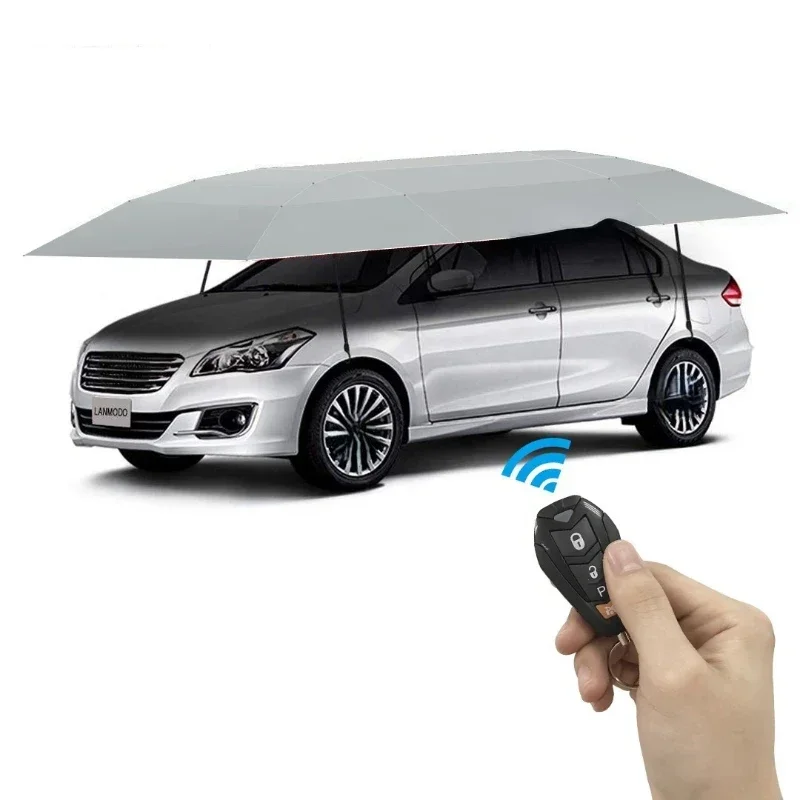 exterior car cover  automatic car umbrella sunlight reflected opaque car canopy