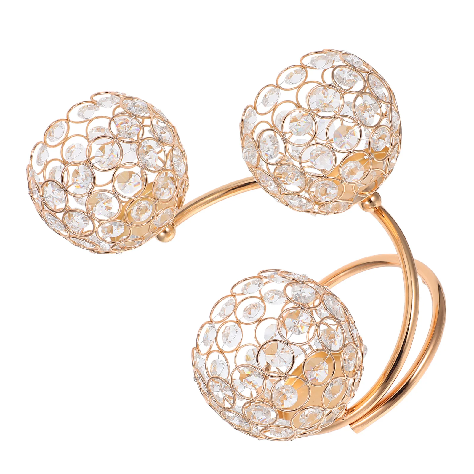 

Luxury Crystal Holder Three Head Spiral Design Table Candelabra for Wedding Dinner Party Home Decor Centerpiece