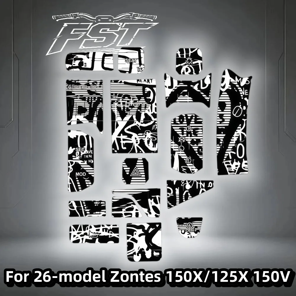 For Decorative button decals for 2026 Zontes 150X/125X/150V – protective, waterproof, and stylish modification stickers