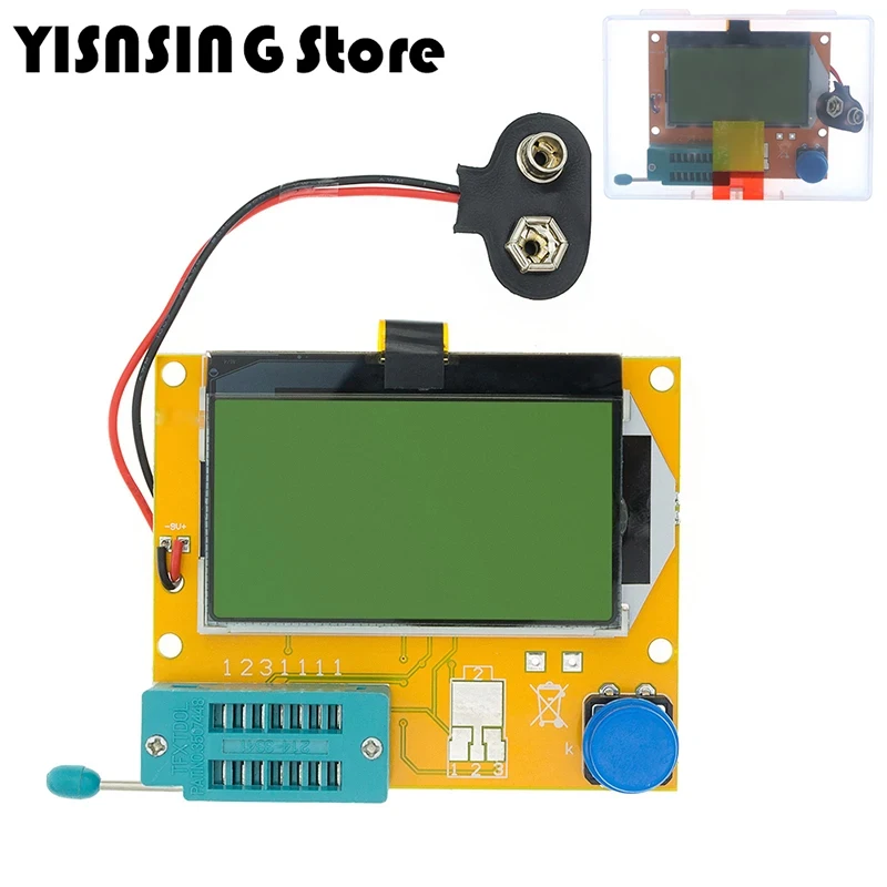 LCR-T4 T3 12846 LCD ATMEGA328 Digital Transistor Tester Meter Backlight Diode Triode Capacitance ESR MOS/PNP/NPN L/C/R B03