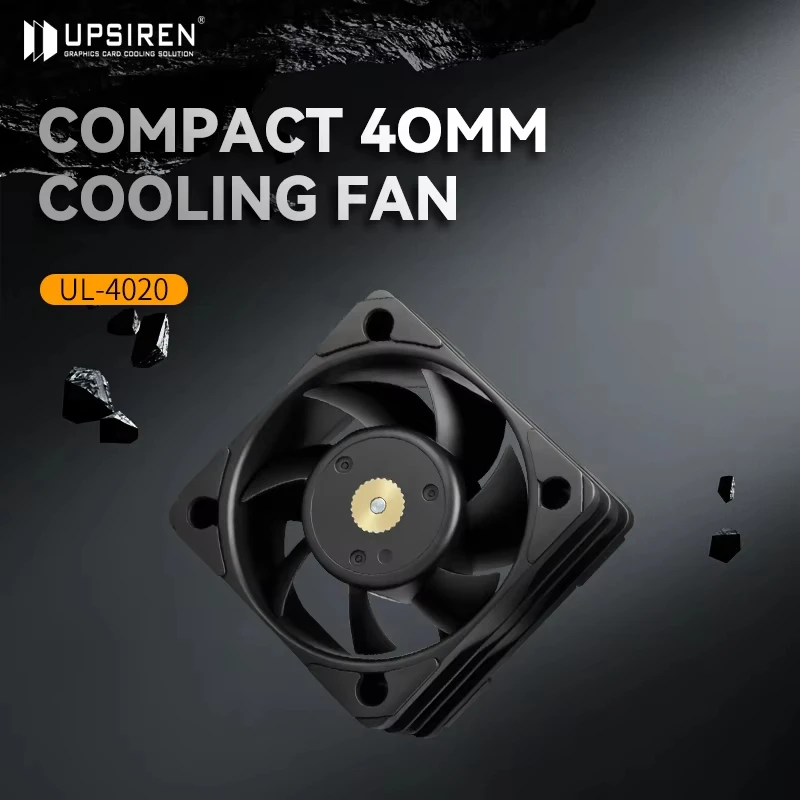 UPSIREN UL‑4020 40mm Case Fan Double Ball Bearing 5500RPM ±10% Mini Cooling Fan For Computer Case Server Radiator Black White Op