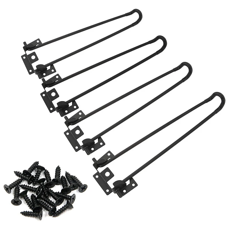 4Pcs Folding Hairpin Table Legs Iron Support Rod Hardware Accessories Heavy Duty Metal Folding Table Leg for Furniture Home DIY