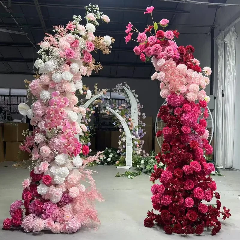 

Высококачественная цветочная арка, искусственные цветы, свадебная арка для фона