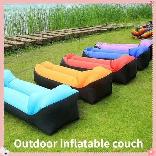 Sillón inflable portátil para exteriores, sofá inflable plegable para acampar, cómodo muebles de exterior, colchón de aire para acampar