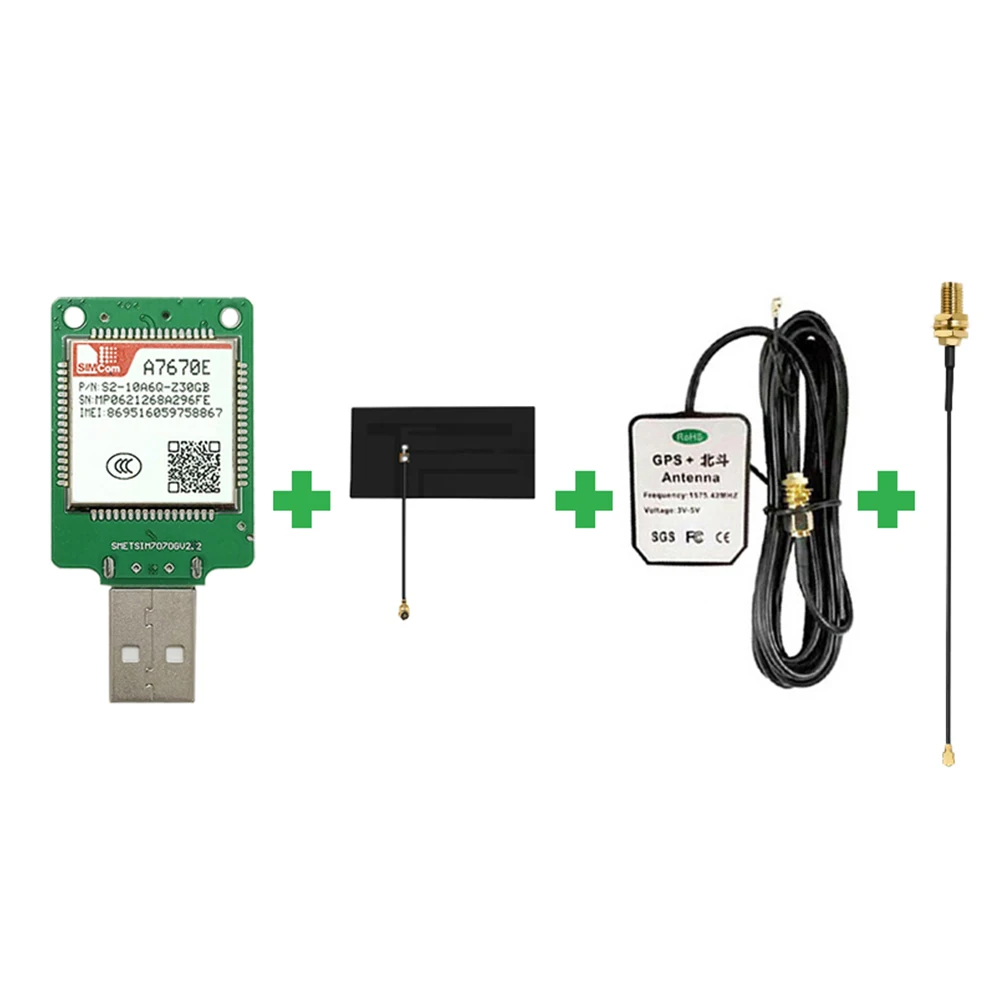 SIMcom A7670E USB Dongle Core Board LTE CAT1+2G+GPS A7670E-Dongle