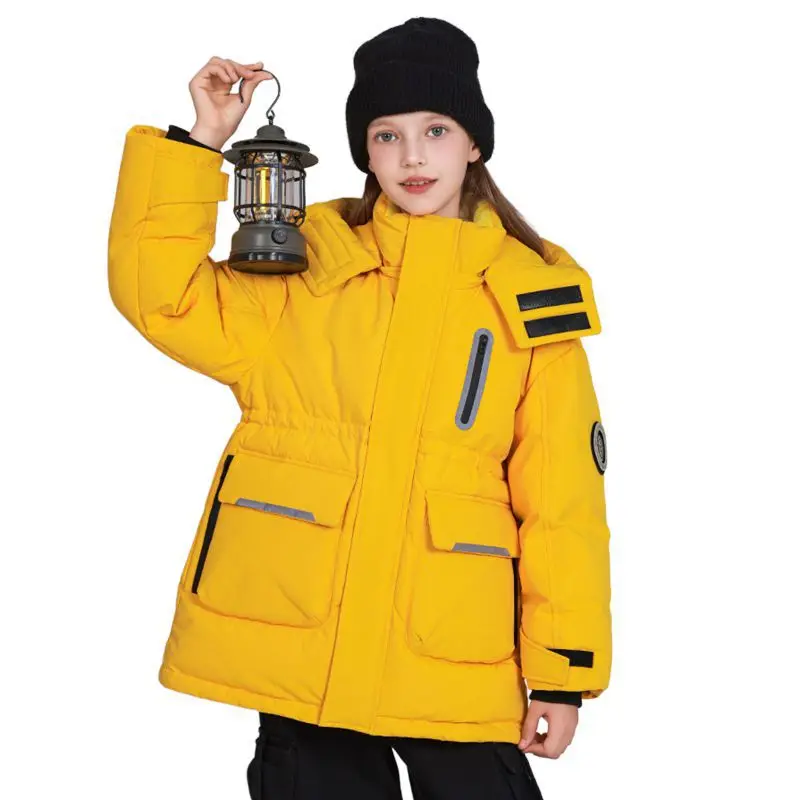 

Утепленное теплое пальто для детей от 6 до 14 лет, детская спортивная одежда для охоты, скалолазания, спортивная пуховая куртка с капюшоном