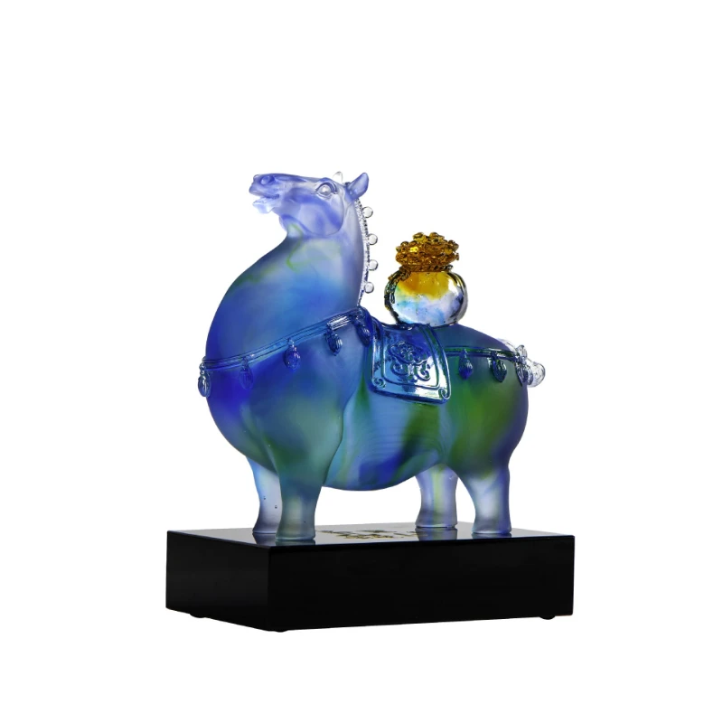 Immediately have money,  horse  attract  horses to success, living room desk, study room wine cabinet decorations