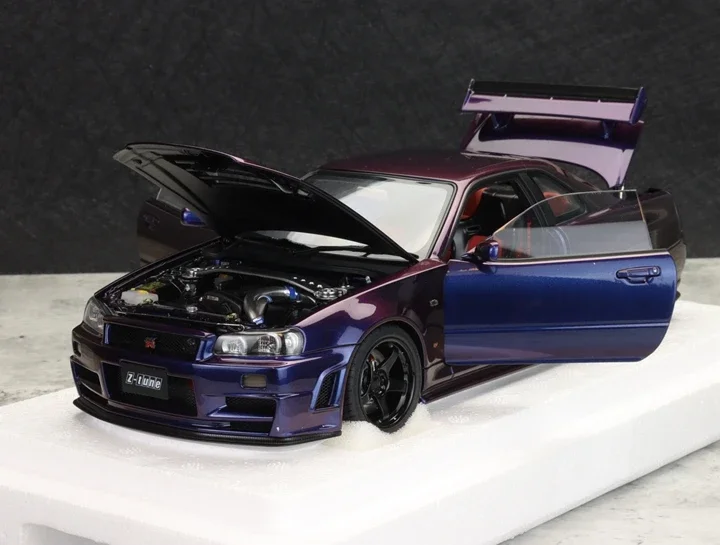 Autoart 1:18 R34 Z-tune JDM Simulation Limited Edition All Open Alloy Metal Static Car Model Toy Gift