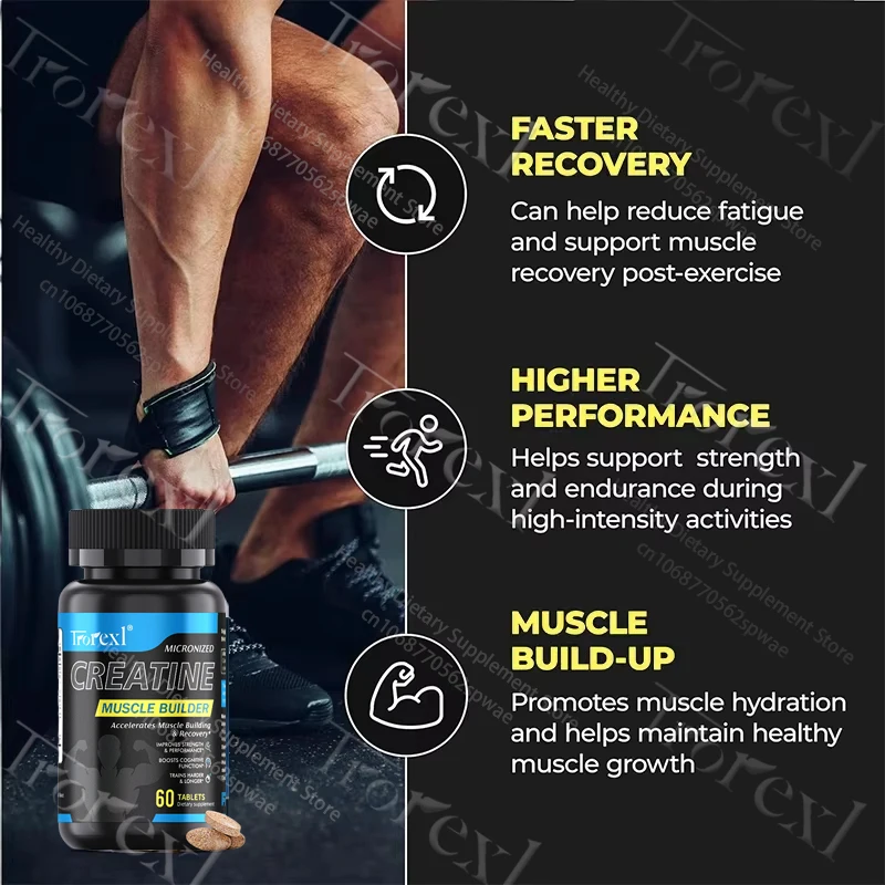 Creatine Monohydrate - Promote Muscle Recovery and Growth, Supports Strength, Muscle Builder & Reduces Muscle Loss