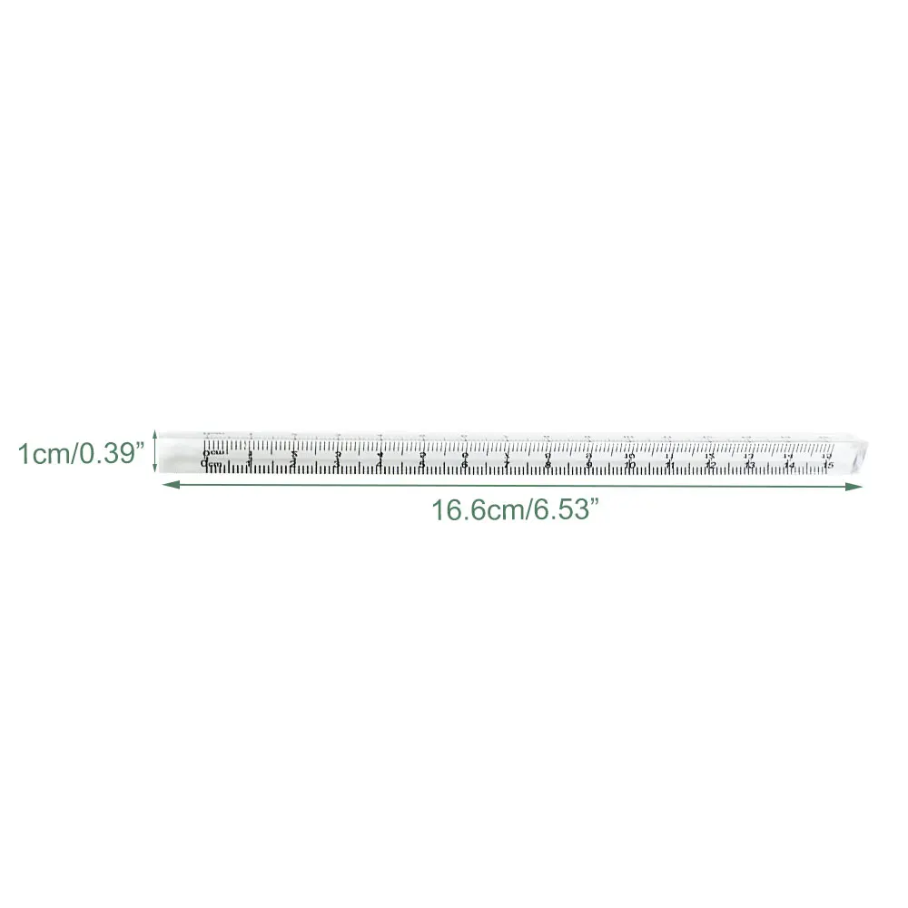 15cm semplice righello triangolare trasparente studente disegno righello di misurazione esame righello per ufficio cancelleria materiale scolastico