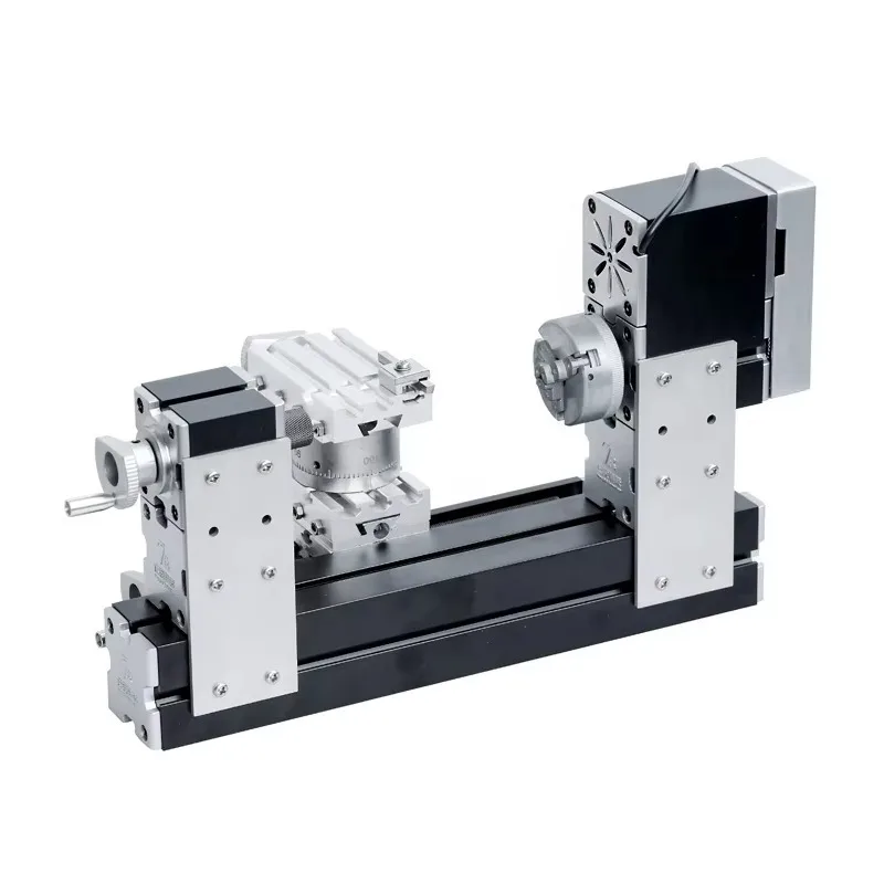 All-metal Miniature Lathe 60W 12000rpm Didactical Mini Metal Lathe Machine for Hobbyist Woodworking Craft and School Education