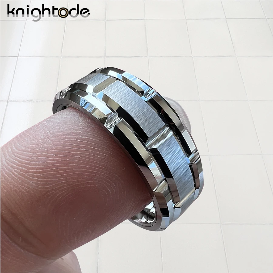 3 Colors Choose Tungsten Carbide Combination Ring Mens Womens Wedding Band Polished Brushed Comfort Fit