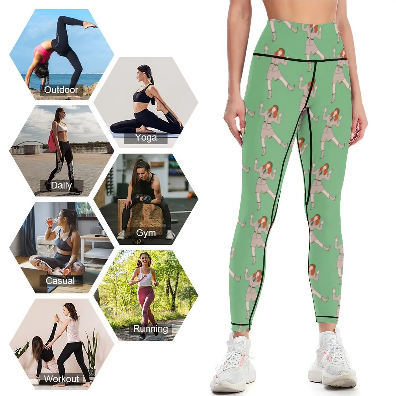 Fai il freddy! Leggings sport set pantaloni sportivi per collant push up per Leggings da donna