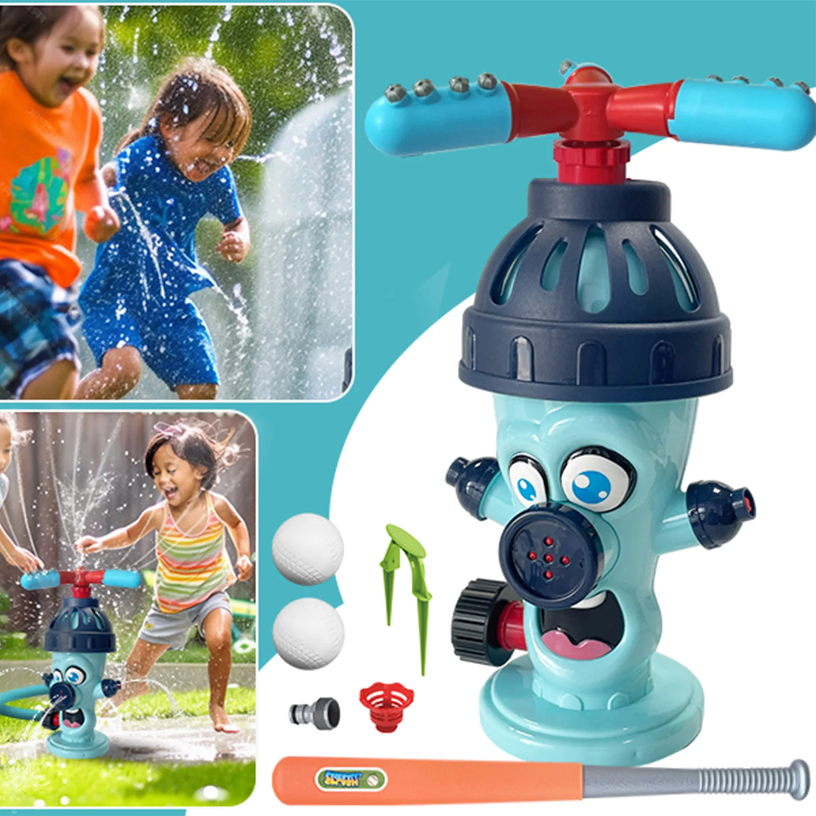 

Water Sprinkler Baseball Toys Rotating Sprinkler Snail Fire Hydrant Playing Water Toys for Baby Playing Water Outdoor Beach Toys