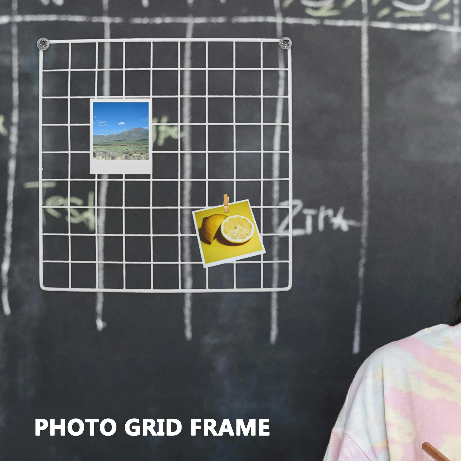 

Iron Wire Photo Grid Wall Net Sturdy Versatile Design for Kindergarten Supermarket Photo Wall Display Rack Grid Board