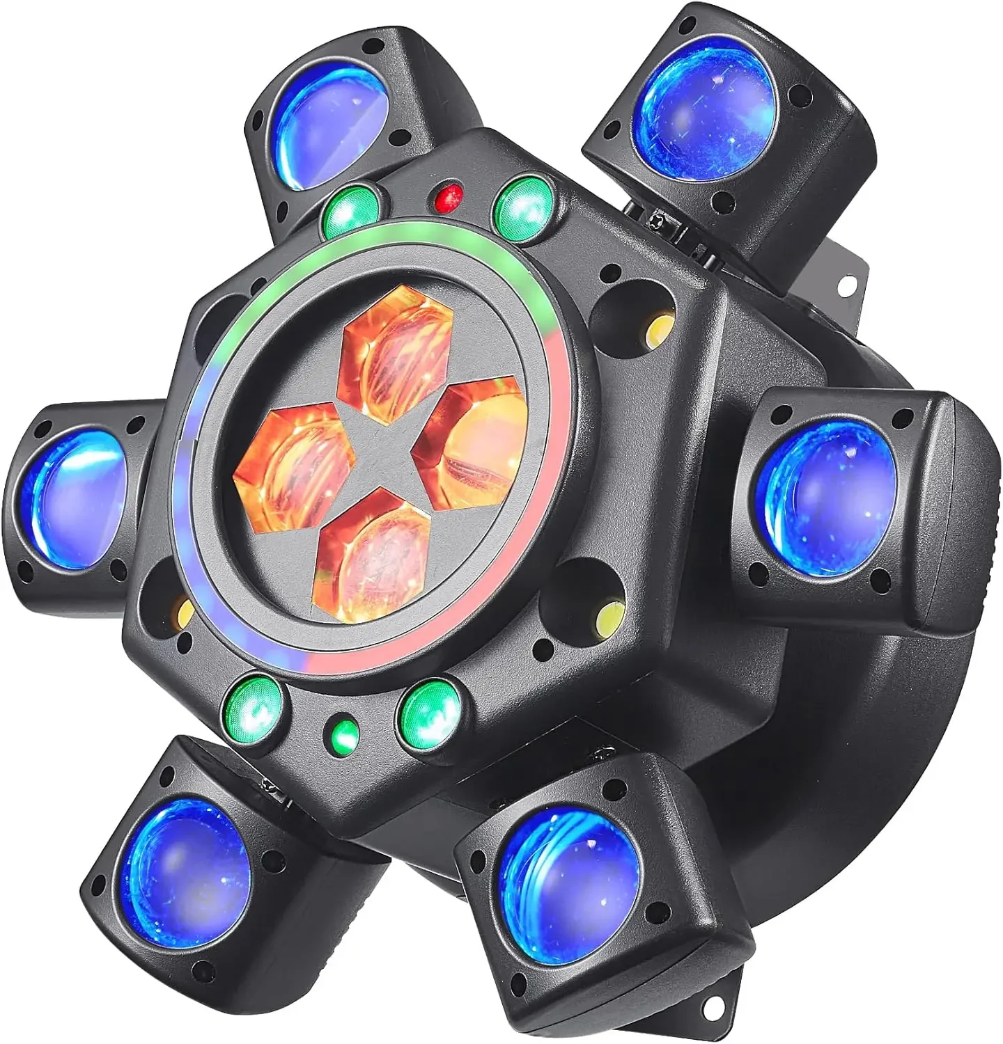 

Moving Head Dj Lights for Parties, Disco Stage Lights 6-in-1 LED RGBW 6 Arms Light for Parties Support DMX-512 & Sound Activated