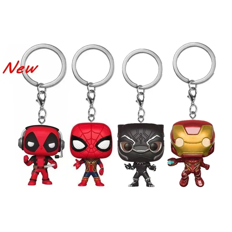 Nový příjezd FUNKO POP disney keychains hrdinové iron-man iron-spider black.panther cizinec zelená goblin batman akce cifra hraček