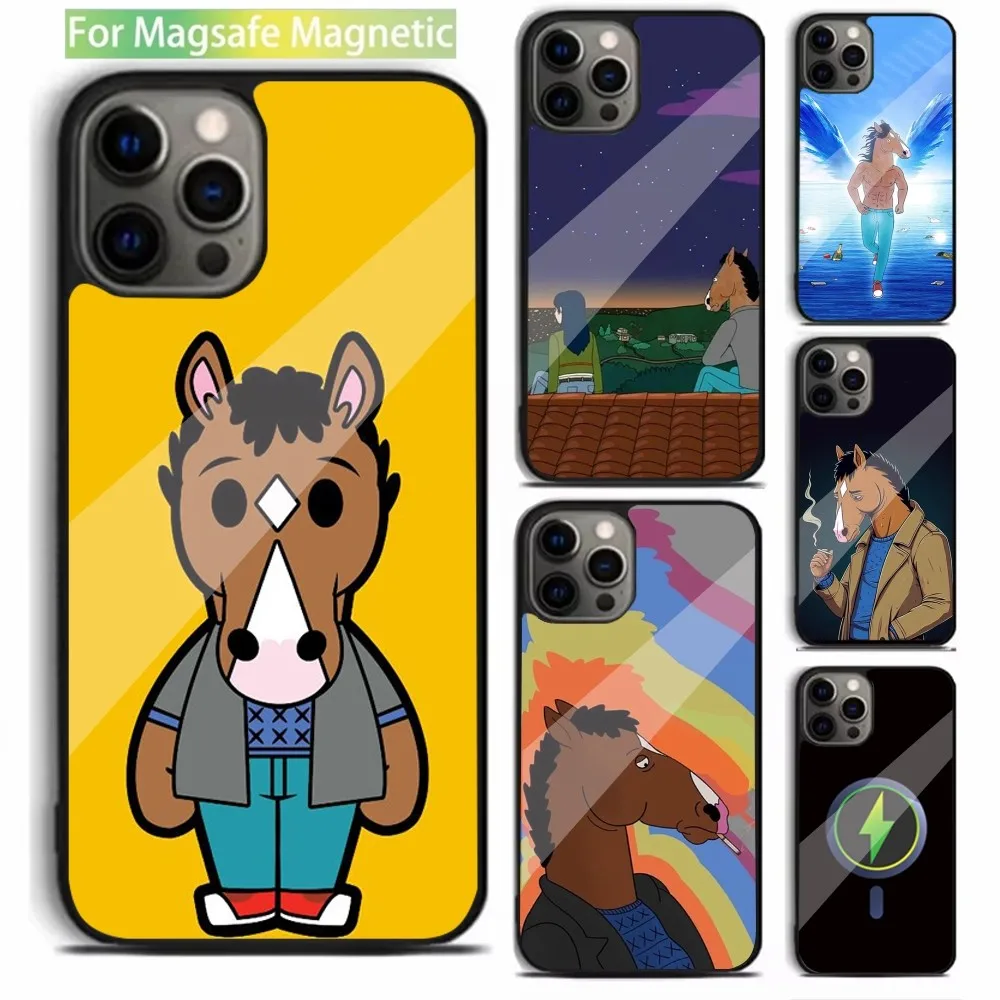 

B-BoJack Horseman Phone Case For iPhone 16,15,14,13,12,11,Plus,Pro,Max,Mini Magsafe Magnetic Wireless Charging