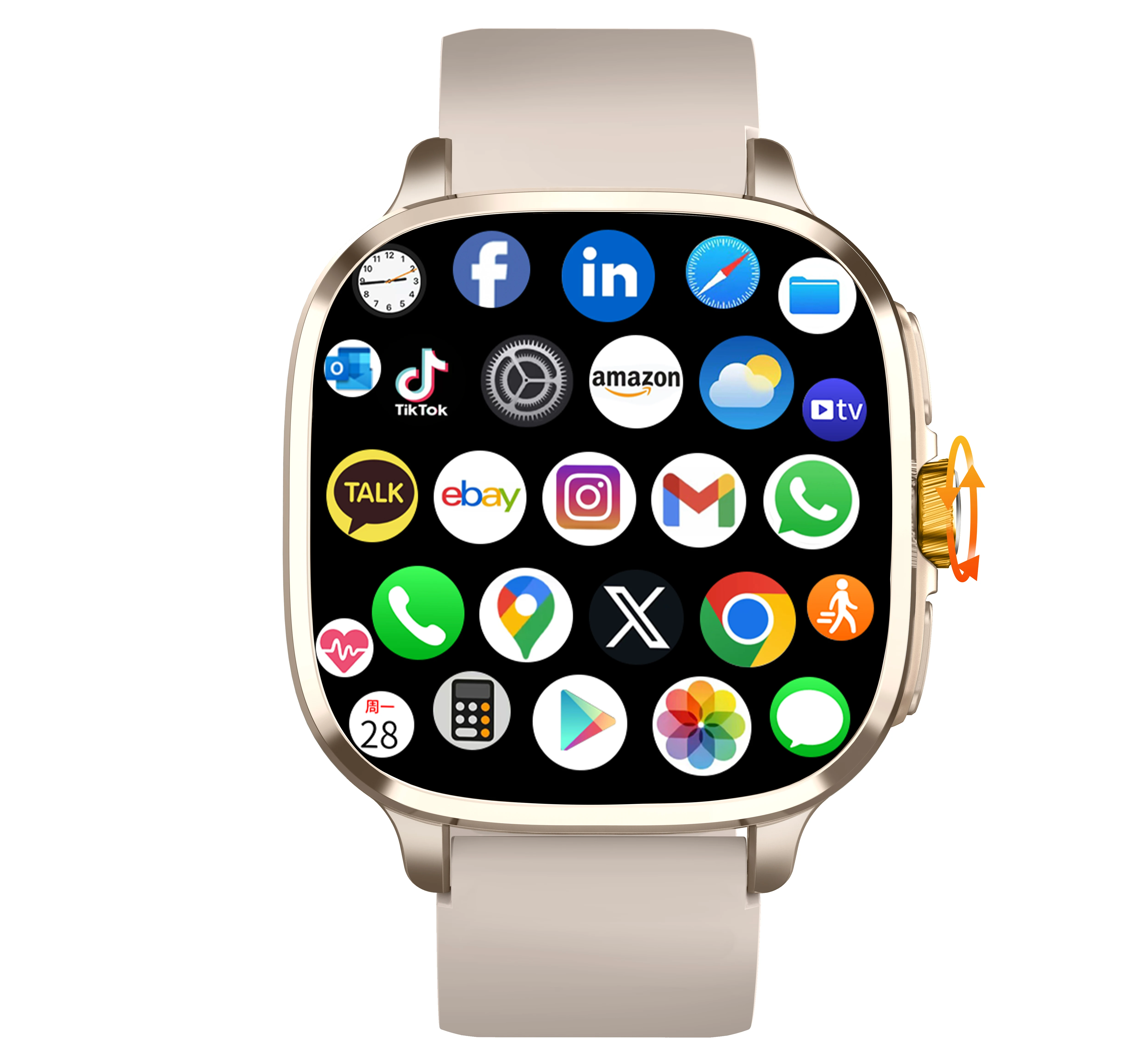 Android 13.0 Smartwatch 5G Volledig Netcom Smartwatch Met 190 °   Draaibare camera GPS-positie WIFI NFC 2100mAh batterij 2,4 inch AMOLED - afbeelding 1