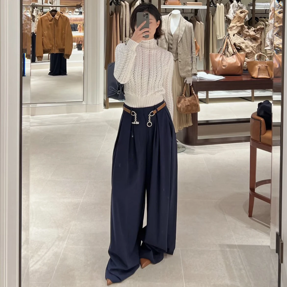 

Ele Lady Knitted Sweater Vintage Twist Weaving 3D Crt Luxury Faion Women's Long Sve Cotton Silk Blend Pullover