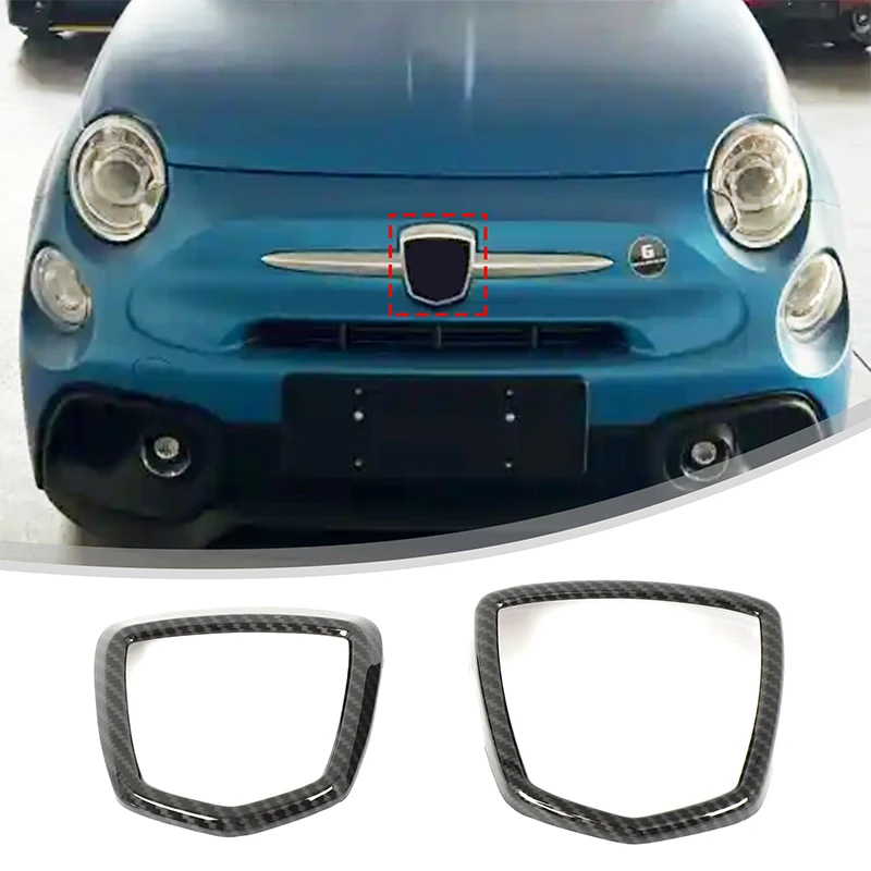 

Front Rear Car Logo Emblem Badge Ring Cover Trim Decoration ABS Fit for Abarth 595 695 2017-2025 Exterior Accessories