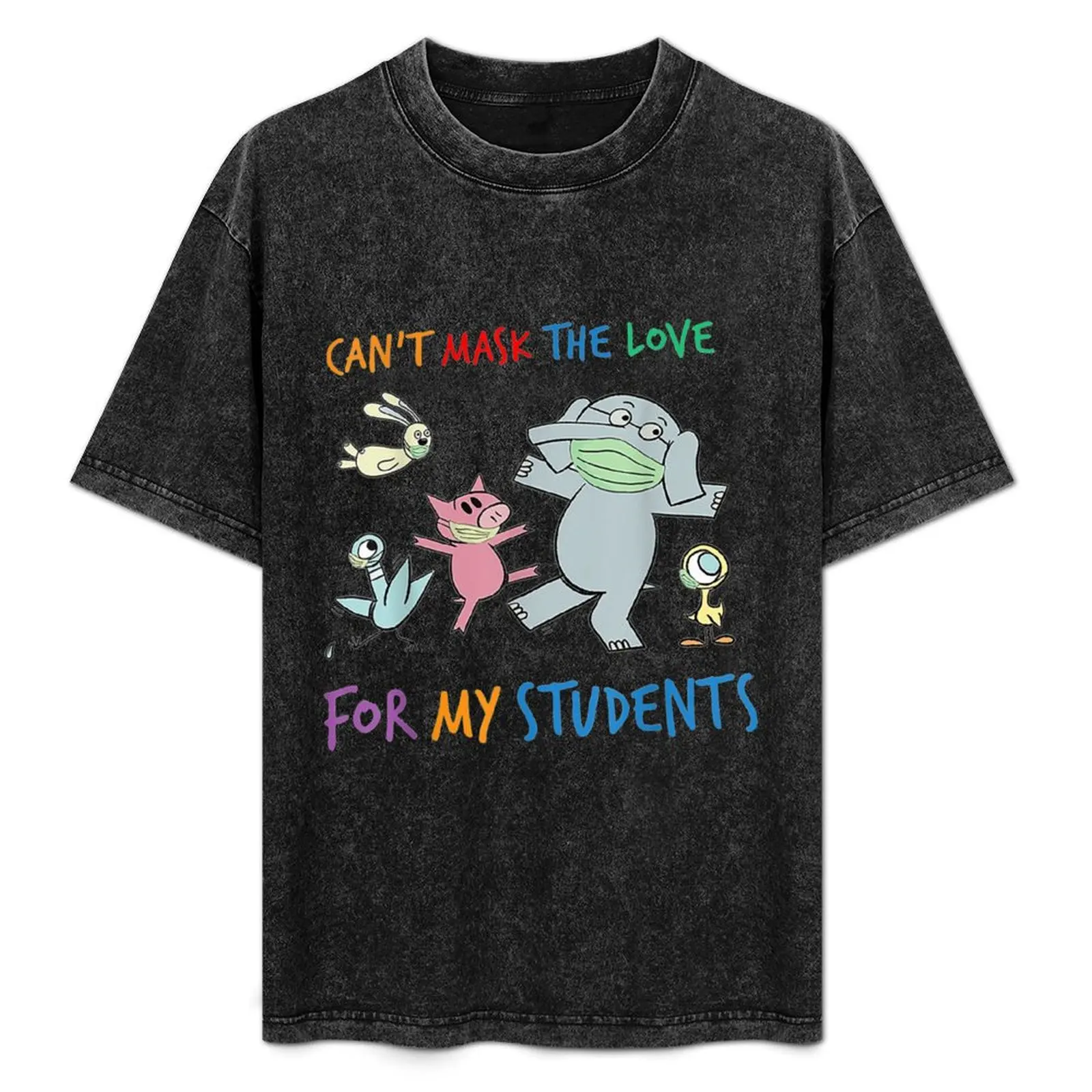 

Can't Mask The Love For My Students Animals Wear Mask T-Shirt cheap stuff oversized graphic tee tops mens t shirt