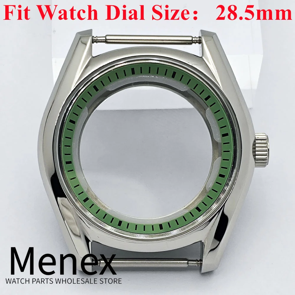 Menex 40mm Stainless Steel Watch Case Sapphire Crystal Multi Color Chapter Ring Fit NH34 NH35 ETA2824 PT5000 Automatic Movement