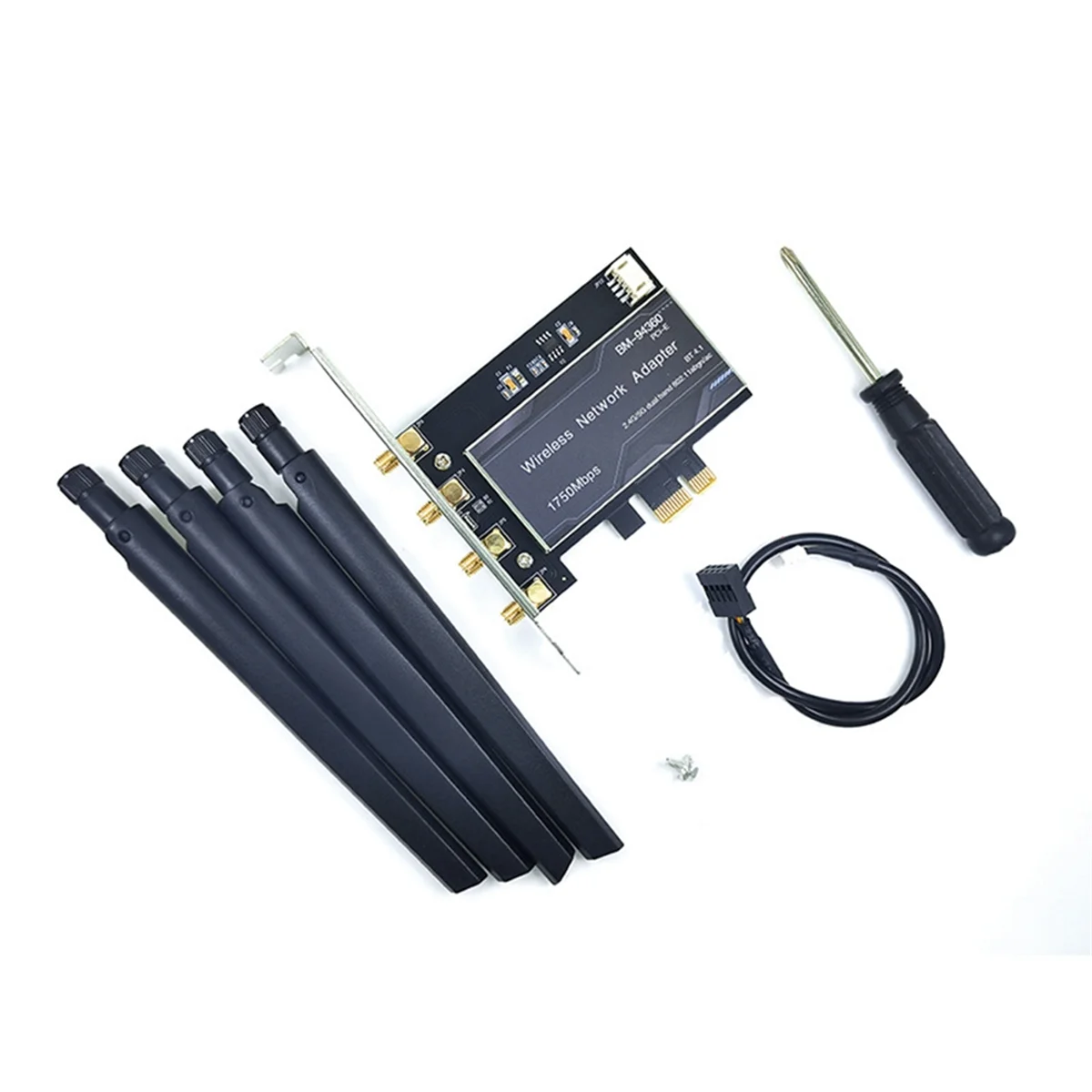 2025 + PCIE بطاقة الشبكة Wifi BCM94360 2.4G/5G بطاقة الشبكة المزدوجة النطاق بلوتوث 4.1 Pci-E X1 محول سطح المكتب اللاسلكي 1750Mbps #4