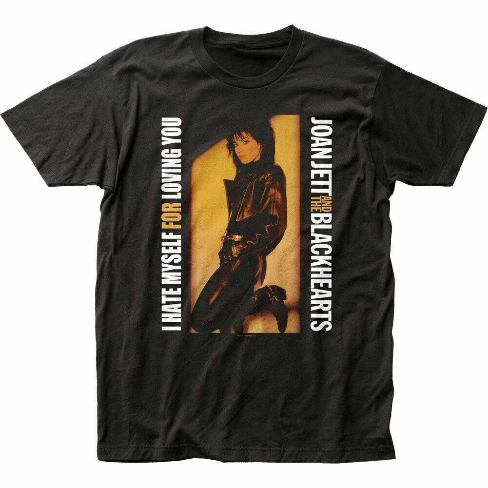 

Joan Jett I Hate Myself Loving You T Shirt American Band Singer Tshirt Men Street Hip-hop Rock Short-sleeved Women Cotton Top