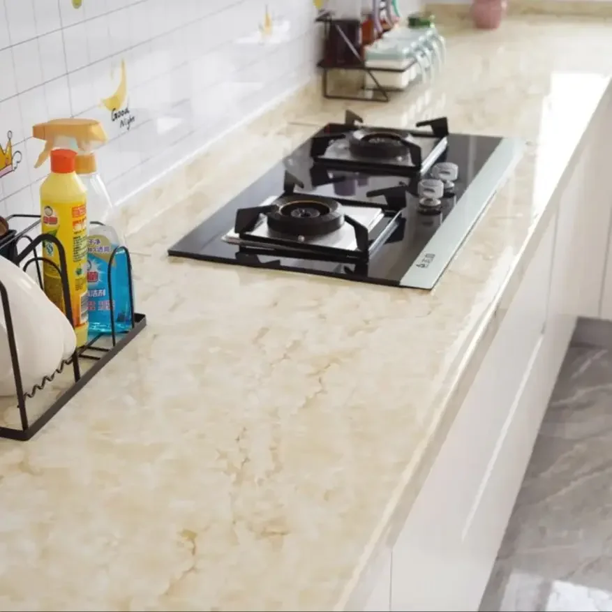

Самоклеящаяся водонепроницаемая пленка для кухни с мраморным рисунком, маслостойкая, влагостойкая, для плиты, столешниц, шкафов, для обновления плитки
